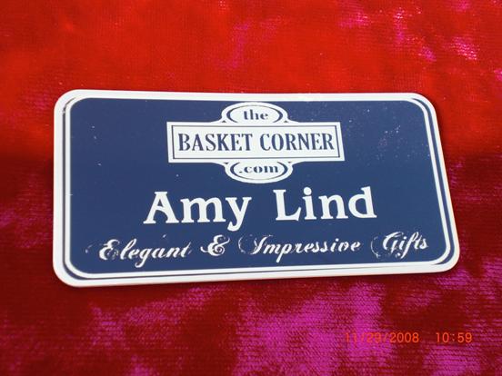 Laser etched name badge