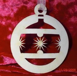 Laser cut Christmas ornament