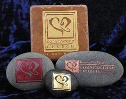 Christian Etched Rocks for Church