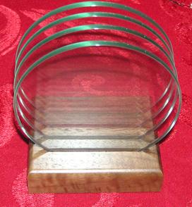 Etched Glass Cup Holders